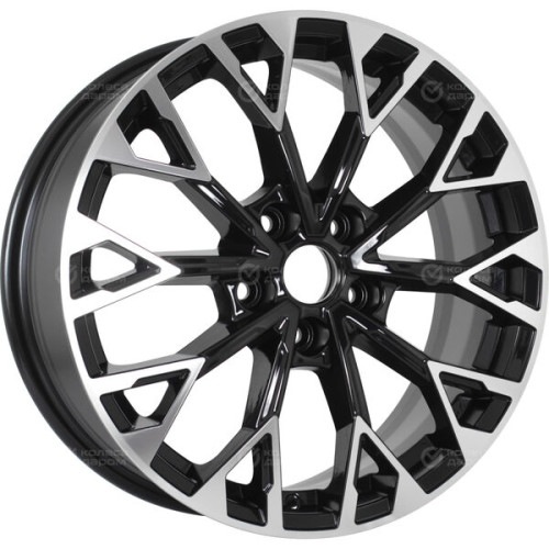 Колесный диск KHOMEN KHW1718 (Exeed TXL) 7xR17 5x108 ET36 DIA65.1 глянцевый черный с полированной лицевой частью