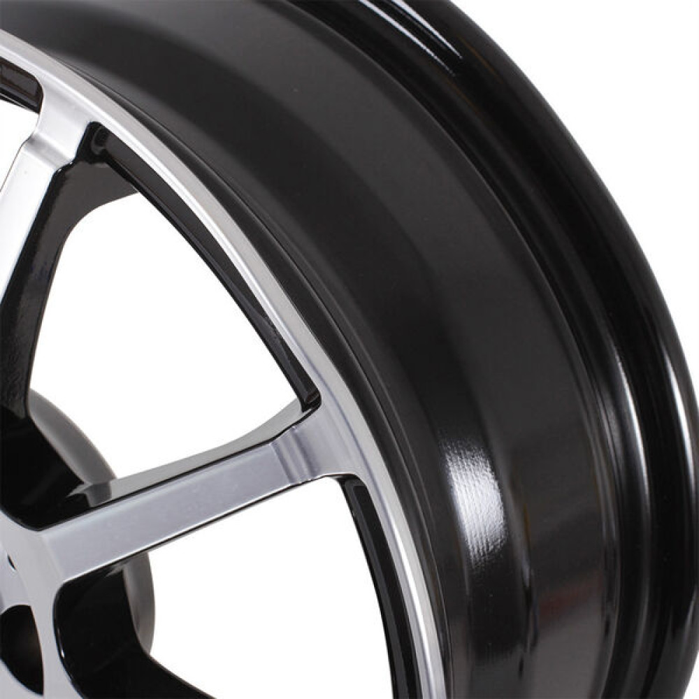 Колесный диск СКАД Акита 6xR15 5x100 ET38 DIA57.1 (уценка) черный глянцевый с полированной лицевой поверхностью