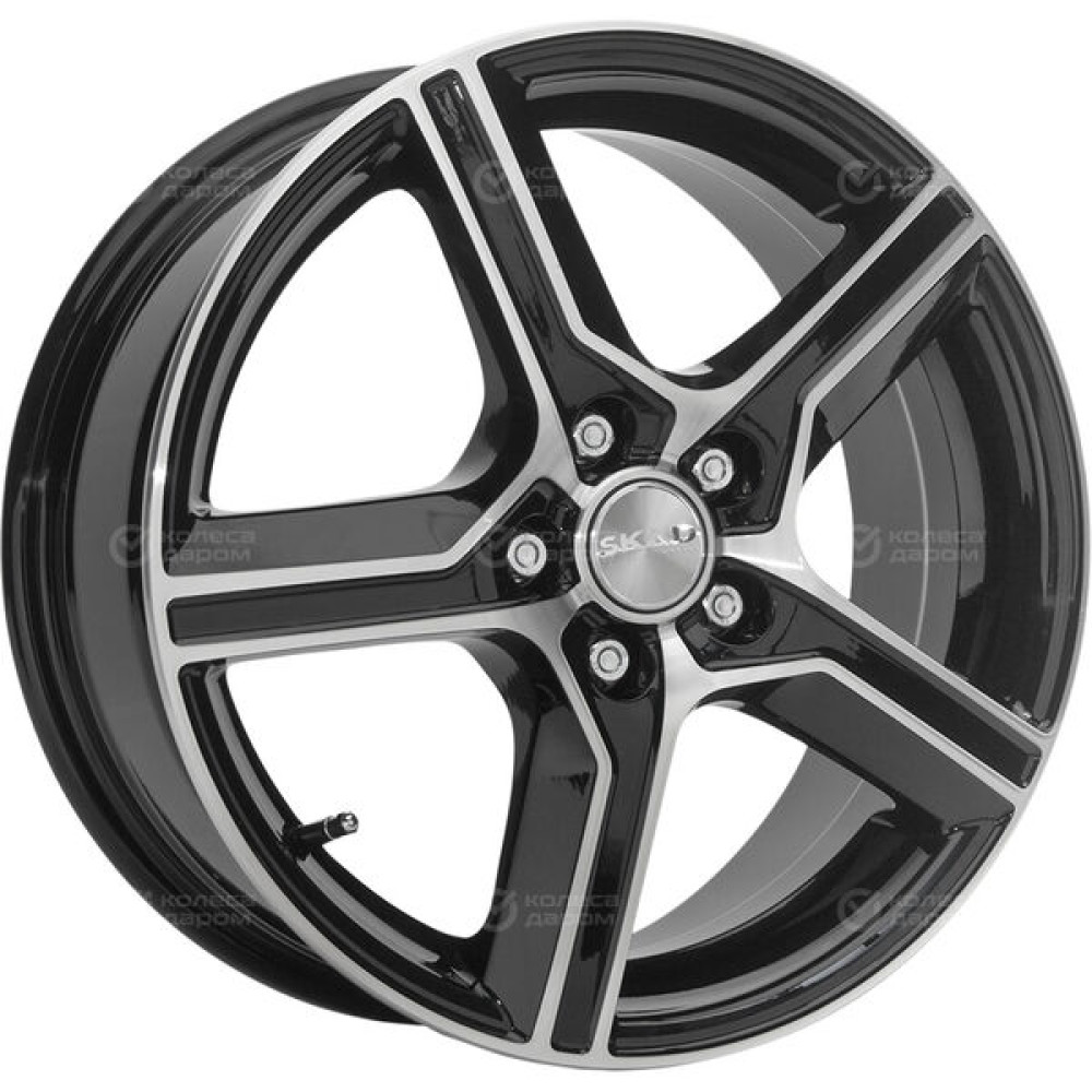 Колесный диск СКАД Драйв 6.5xR17 5x114.3 ET40 DIA66.1 черный глянцевый с полированной лицевой поверхностью