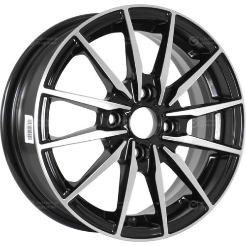 Колесный диск iFree Финчер 5.5xR14 4x108 ET35 DIA63.35 чёрный глянцевый с полированной лицевой частью