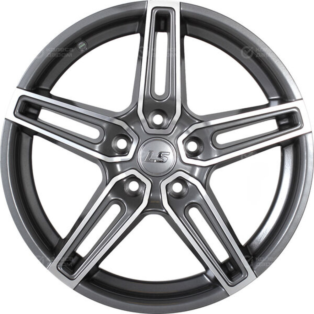 Колесный диск LS LS 734 7.5xR17 5x114.3 ET45 DIA73.1 глянцевый темно-серый с полированной лицевой частью