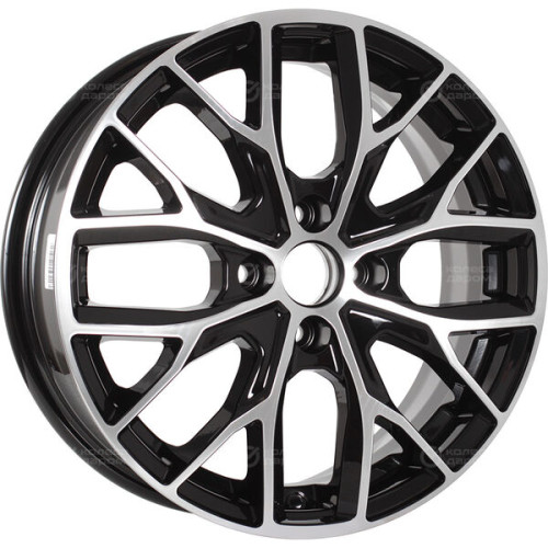 Колесный диск КиК Лилиом 6xR16 4x108 ET37.5 DIA63.35 черный глянцевый с полированными элементами лицевой поверхности