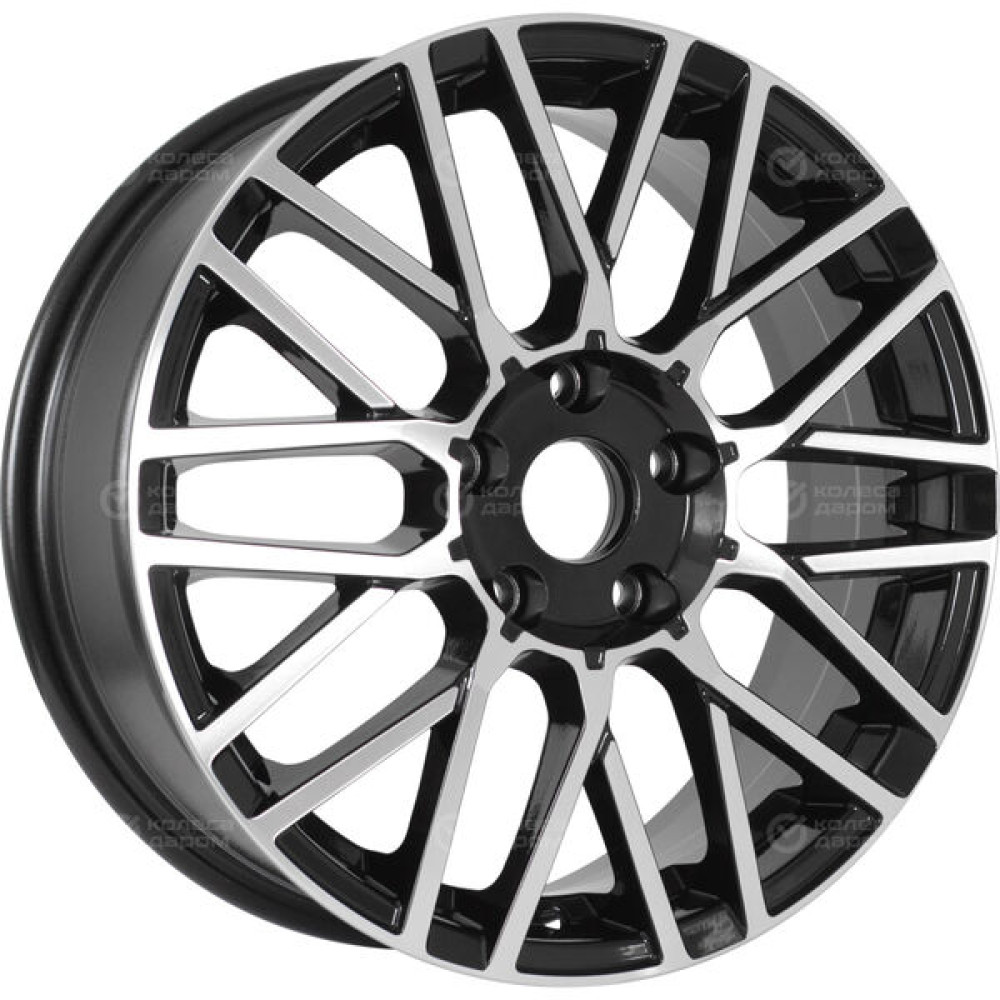 Колесный диск Tech Line 739 6.5xR17 4x100 ET40 DIA60.1 глянцевый черный с полированной лицевой частью