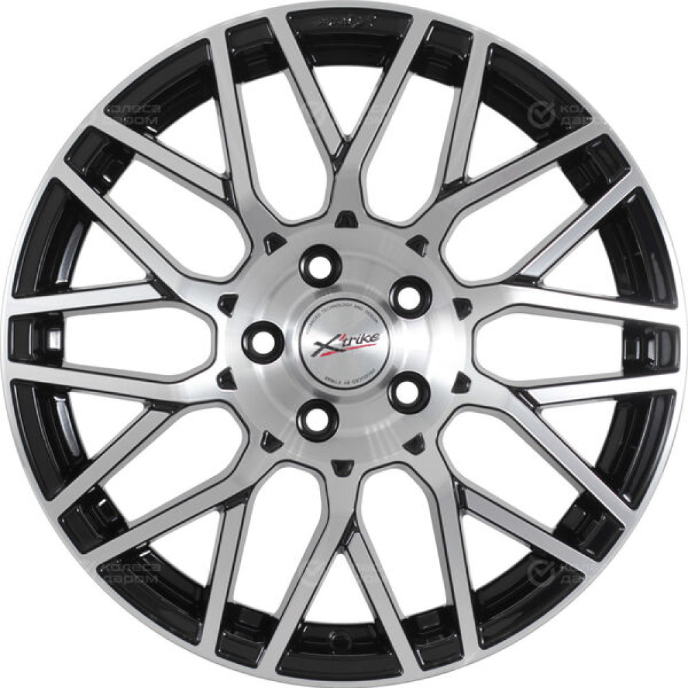 Колесный диск X-trike X131 7xR17 4x108 ET45 DIA63.35 черный глянцевый с полированной лицевой поверхностью