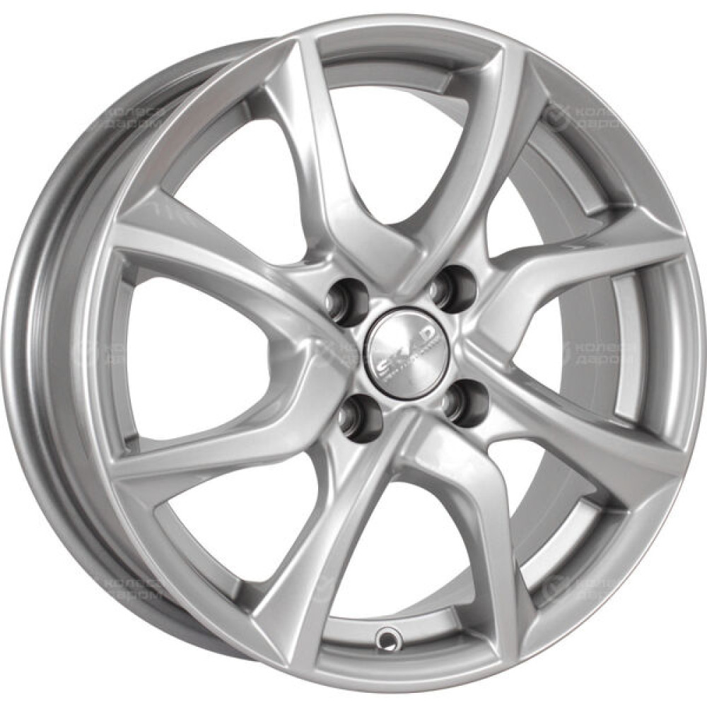 Колесный диск СКАД Тулон 6xR15 4x100 ET45 DIA54 серебристый