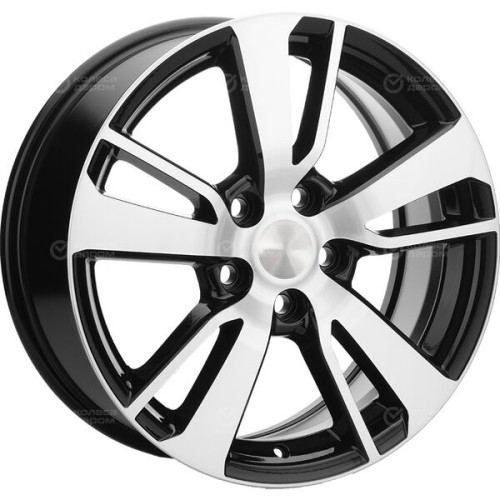 Колесный диск Carwel Чага 1704 7xR17 5x114.3 ET40 DIA67.1 черный глянцевый с полированной лицевой частью