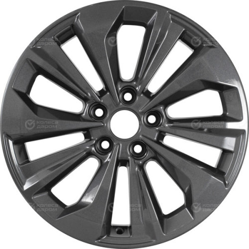 Колесный диск КиК Авиор 7xR17 5x114.3 ET40 DIA66.1 насыщенный темно-серый полностью полированный