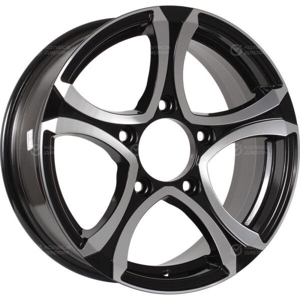 Колесный диск VENTI 1610 6.5xR16 5x139.7 ET40 DIA98 глянцевый черный с полированной лицевой частью