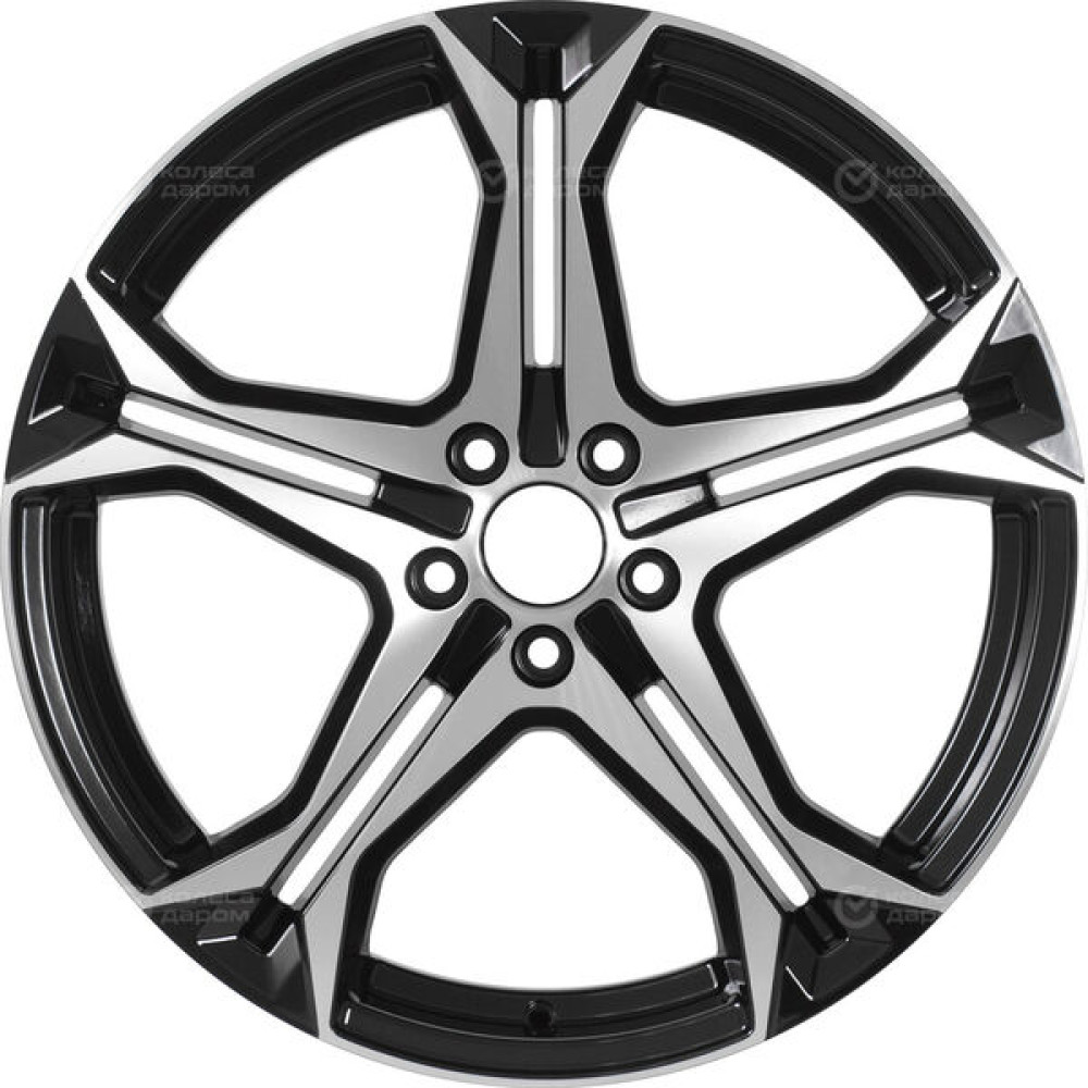 Колесный диск RST R099 7.5xR19 5x108 ET38 DIA60.1 глянцевый черный с полированной лицевой частью