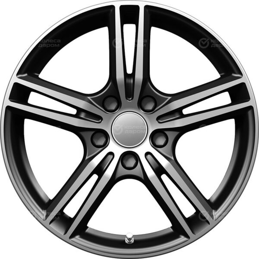 Колесный диск Carwel Баруй 223 6.5xR16 5x114.3 ET45 DIA67.1 чёрный глянцевый с полированной лицевой поверхностью