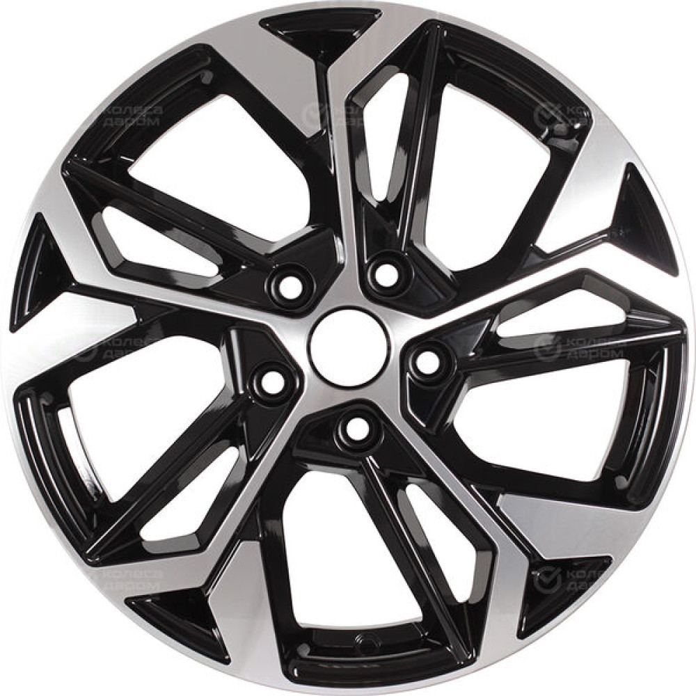 Колесный диск iFree Original КС1062 (17_Coolray) 6.5xR17 5x114.3 ET50 DIA54.1 черный глянцевый с полированными элементами лицевой поверхности
