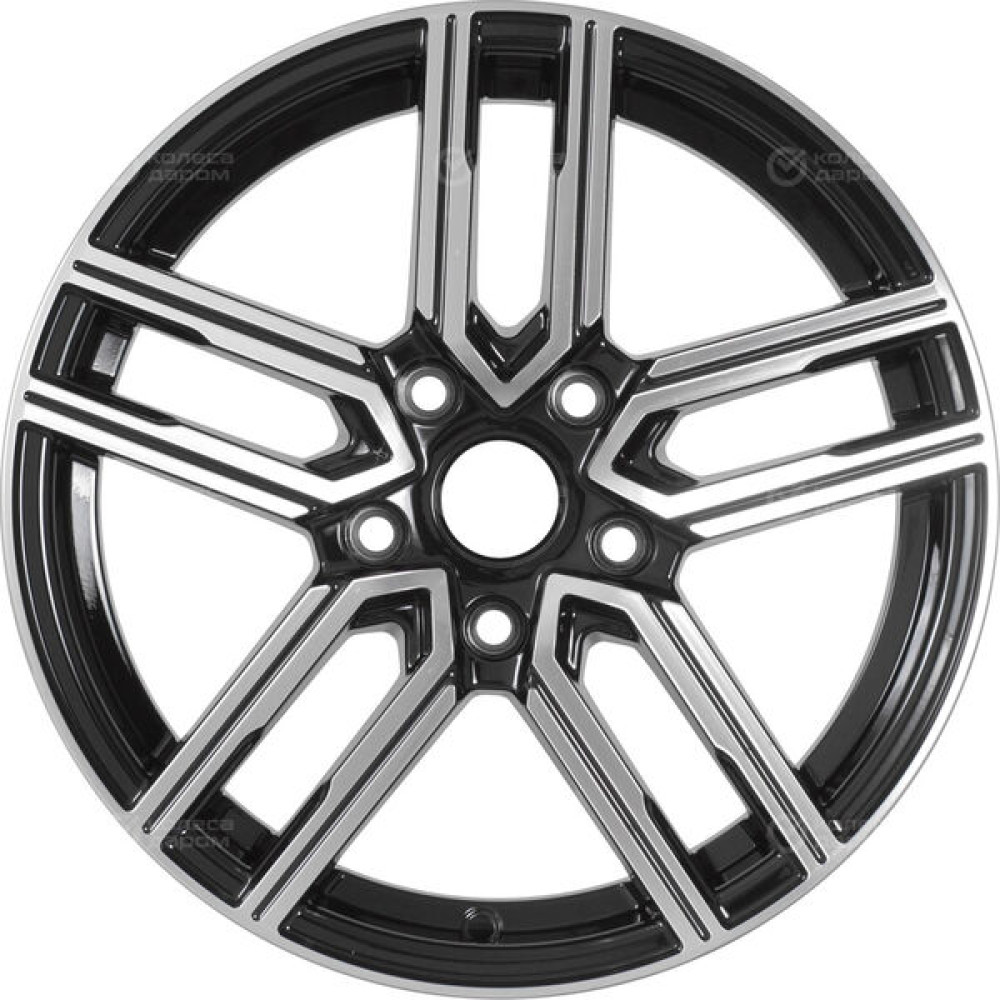 Колесный диск WUP Up113 6.5xR16 5x105 ET38 DIA56.6 черный глянцевый с полированными элементами лицевой поверхности