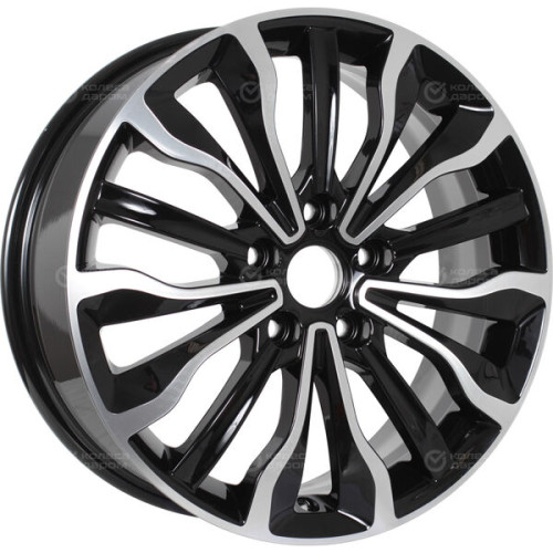 Колесный диск КиК Атакама 6.5xR17 5x100 ET48 DIA56.1 черный глянцевый с полированными элементами лицевой поверхности