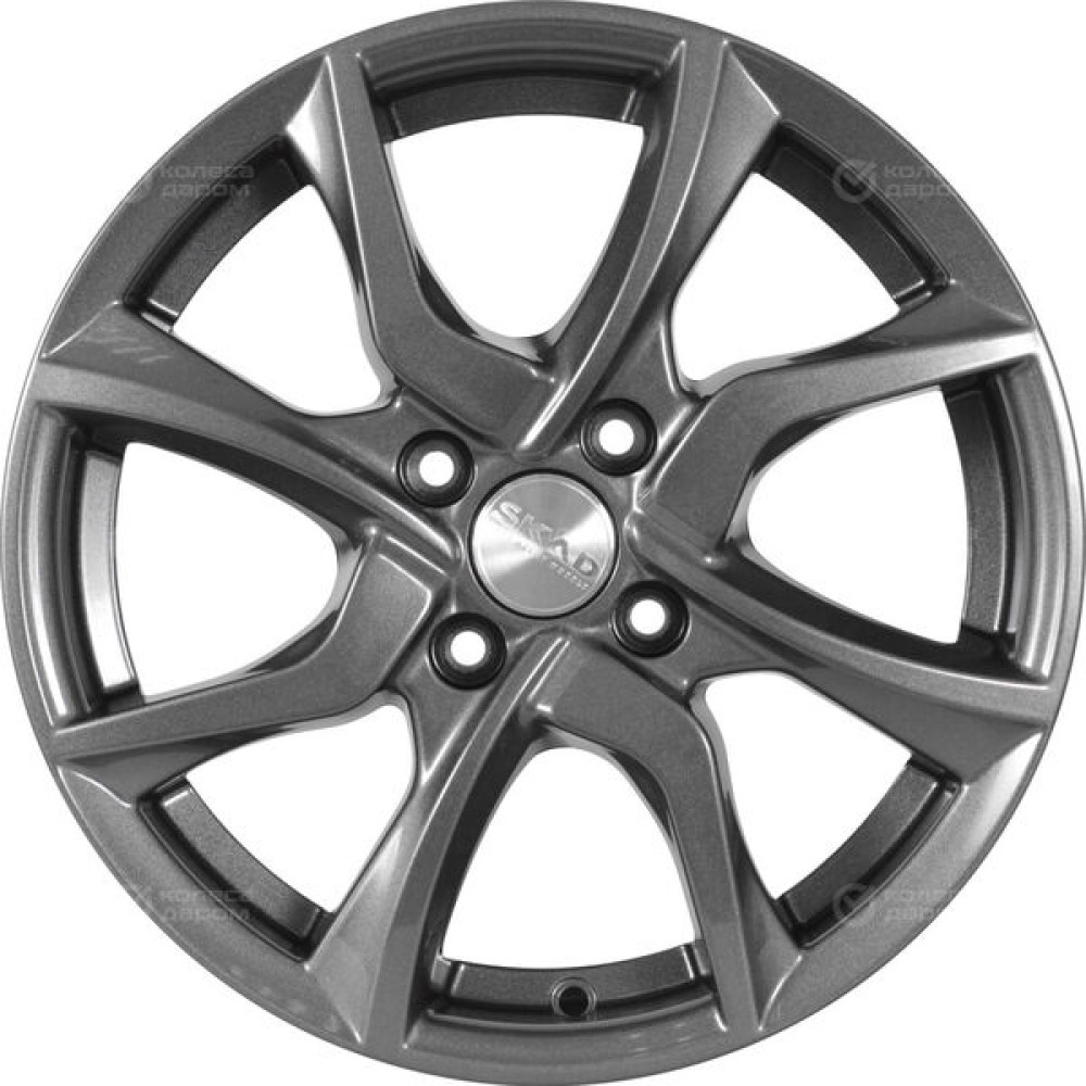 Колесный диск СКАД Тулон 6xR15 4x100 ET48 DIA54.1 темно-серый цвет с перламутровыми оттенками