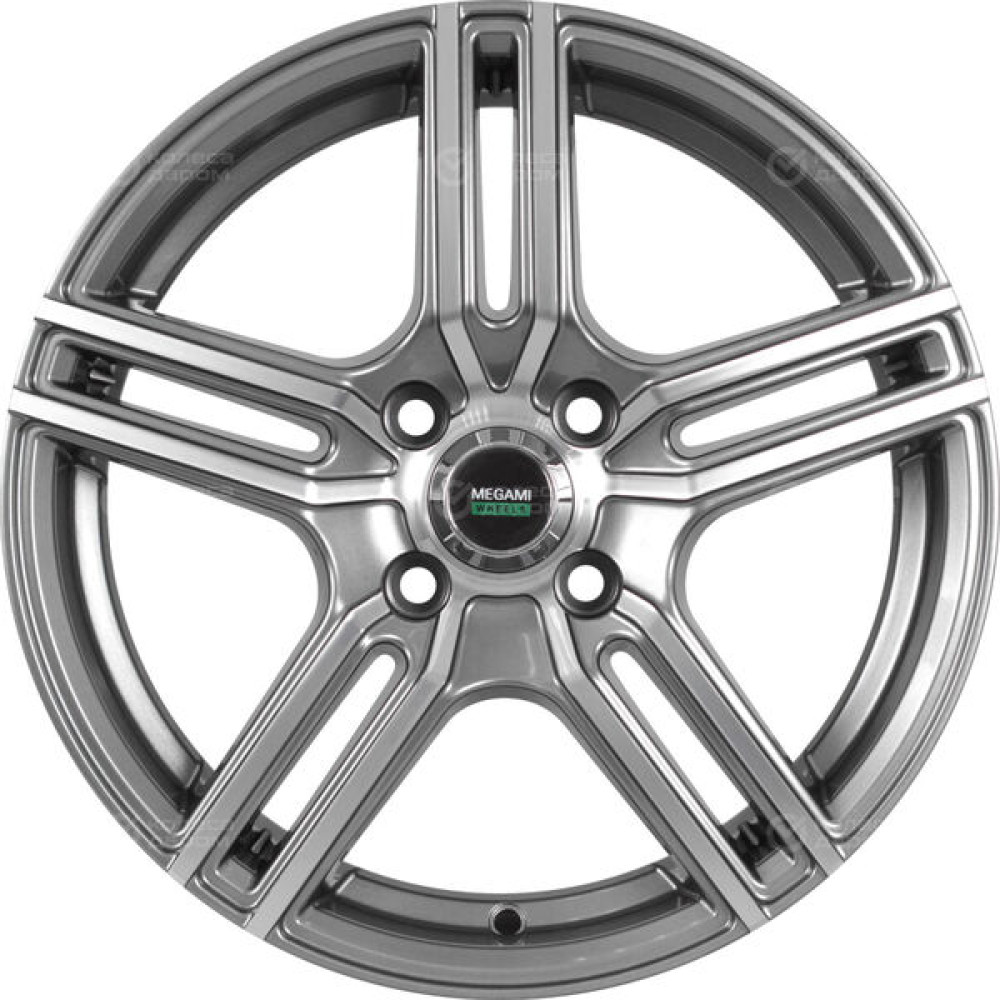 Колесный диск Megami MGM-1 6xR15 4x98 ET35 DIA58.6 насыщенный темно-серый полностью полированный