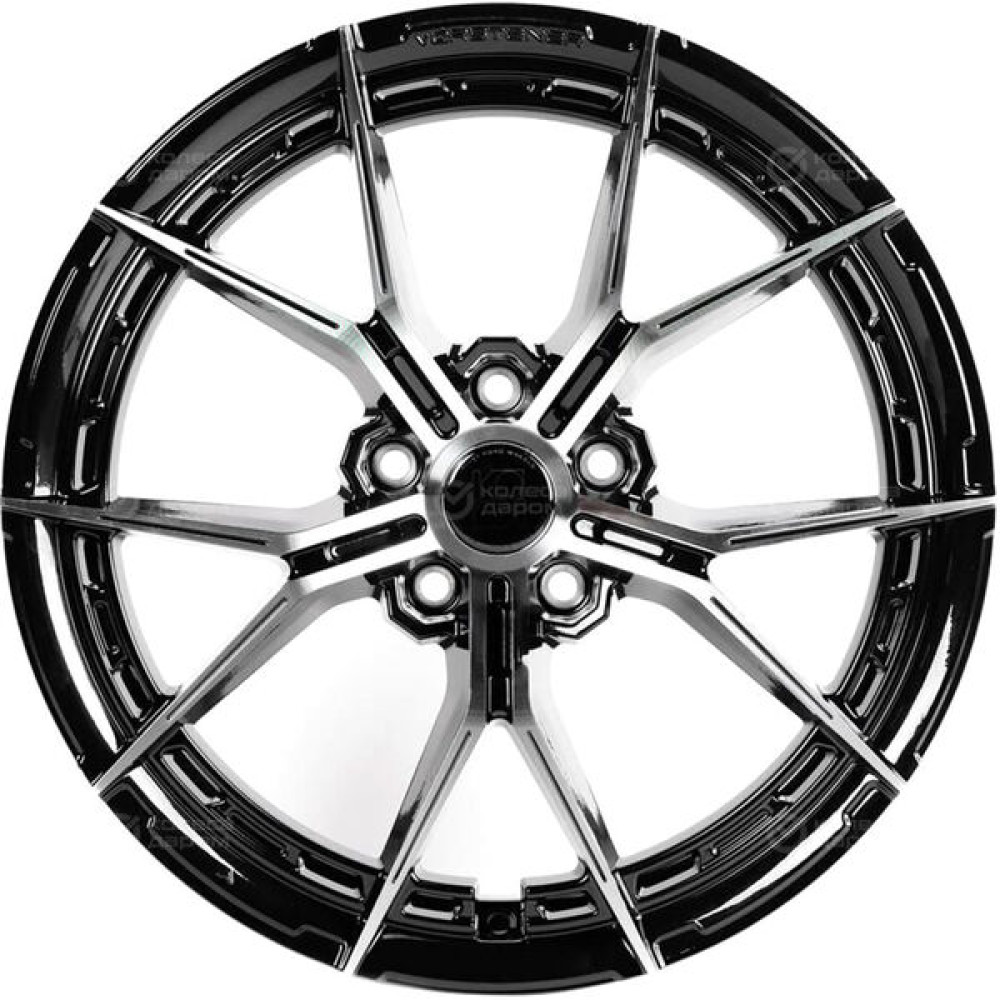 Колесный диск Vorsteiner VFX002 8.5xR18 5x108 ET35 DIA73.1 черный с полированными спицами