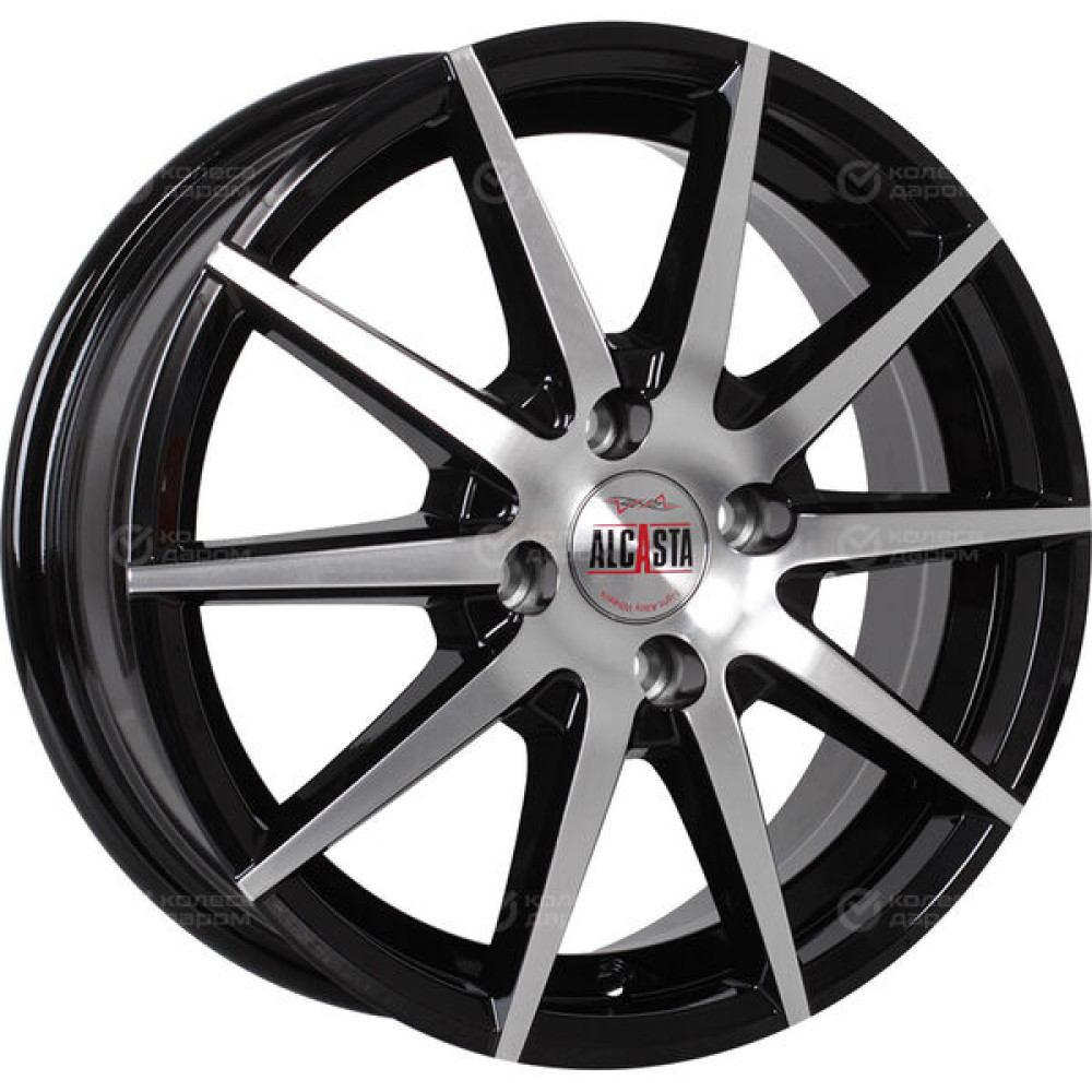 Колесный диск Alcasta M53 6xR15 5x100 ET38 DIA57.1 черный полностью полированный