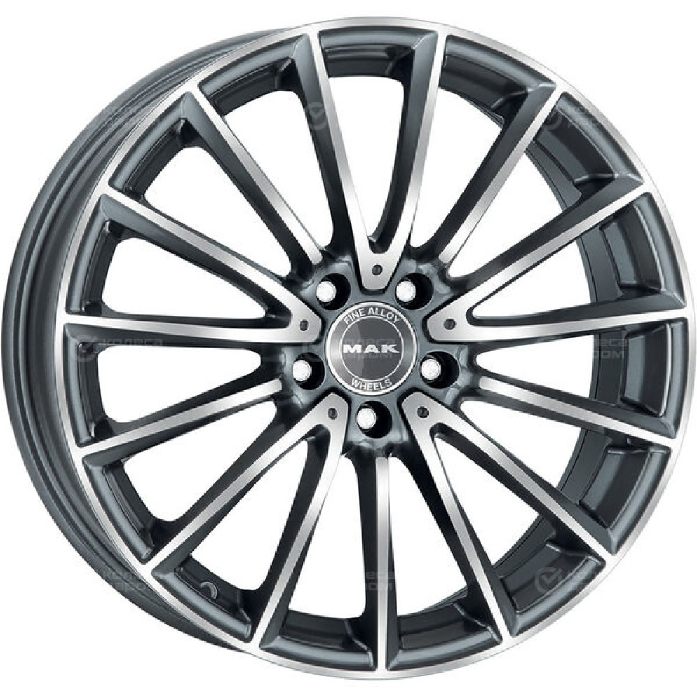 Колесный диск MAK Komet 7.5xR17 5x112 ET40 DIA66.6 серый с полированной лицевой частью