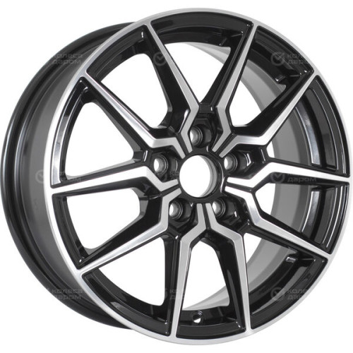 Колесный диск WUP Up117 6.5xR15 5x112 ET43 DIA57.1 черный глянцевый с полированными элементами лицевой поверхности