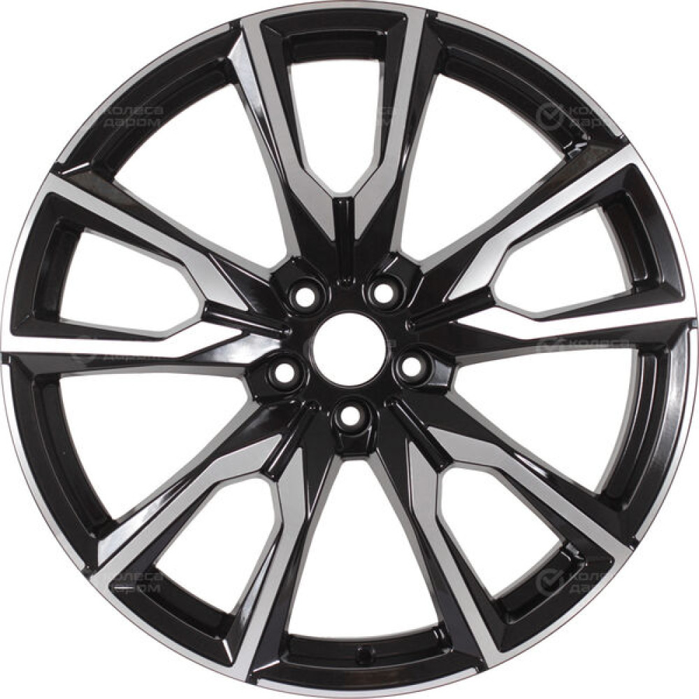 Колесный диск RST R012 8xR20 5x108 ET33 DIA65.1 глянцевый черный с полированной лицевой частью