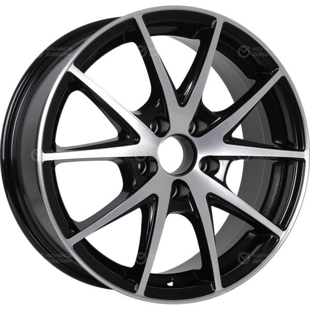 Колесный диск CrossStreet CR17 6.5xR16 5x110 ET46 DIA63.3 черный глянцевый с полированной лицевой частью