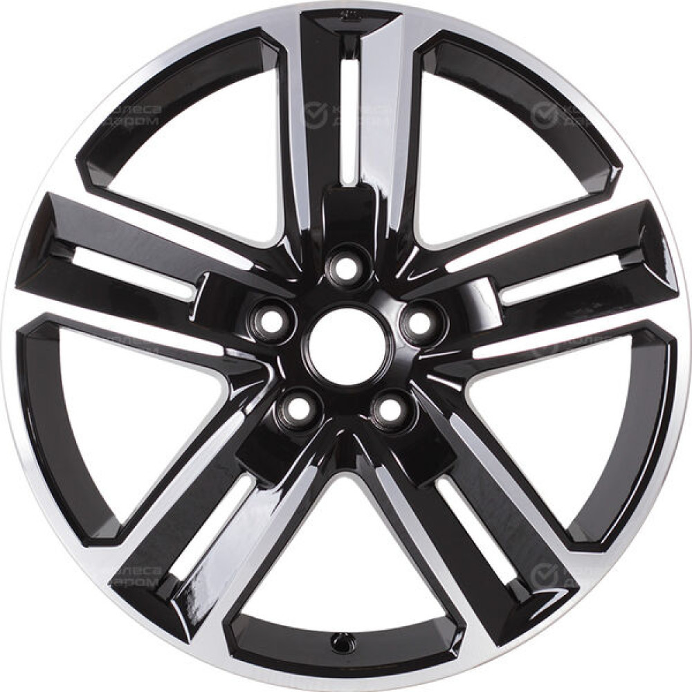 Колесный диск КиК Backfire 8xR18 5x114.3 ET50 DIA66.1 черный глянцевый с полированными элементами лицевой поверхности