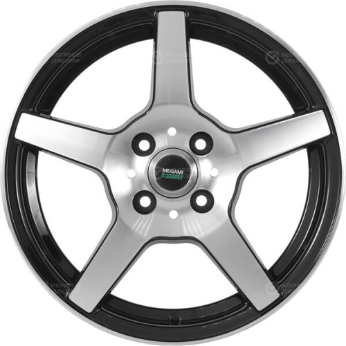 Колесный диск Megami AF-07 6xR15 4x100 ET48 DIA54.1 черный глянцевый с полированной лицевой частью