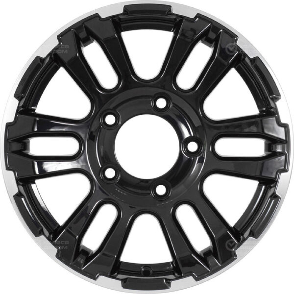 Колесный диск СКАД Тайга 7xR16 5x139.7 ET40 DIA98.5 черный глянцевый с полированной лицевой поверхностью