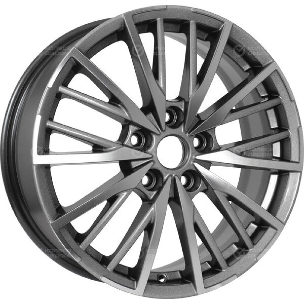 Колесный диск Carwel Агма 1719 7xR17 5x108 ET33 DIA60.1 серый с полированной лицевой частью