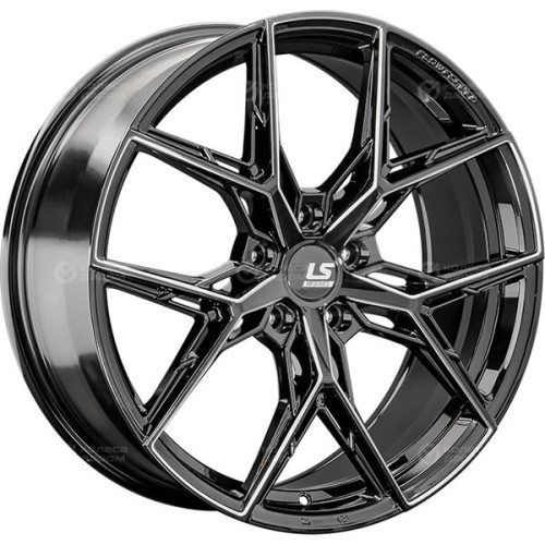 Колесный диск LS FlowForming LS RC82 8.5xR20 5x108 ET38 DIA65.1 черный глянцевый с фрезерованными лучами