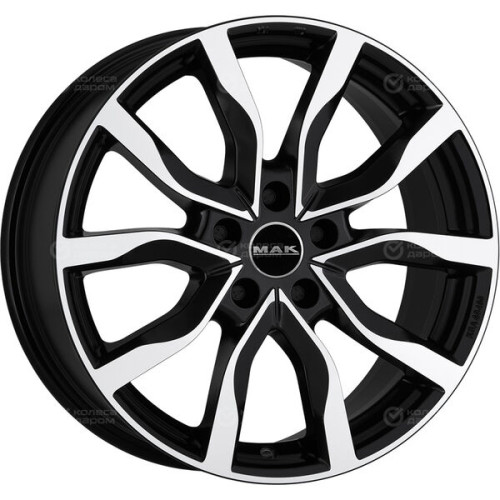 Колесный диск MAK HIGHLANDS 9xR21 5x108 ET38.5 DIA63.4 черный глянцевый с полированной лицевой частью