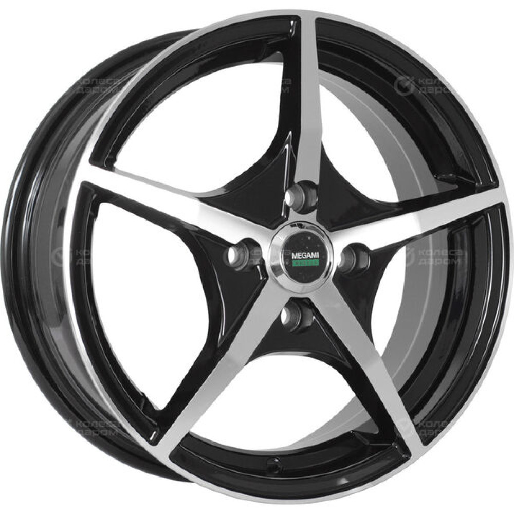 Колесный диск Megami MGM-19 6xR15 4x100 ET50 DIA60.1 черный полностью полированный