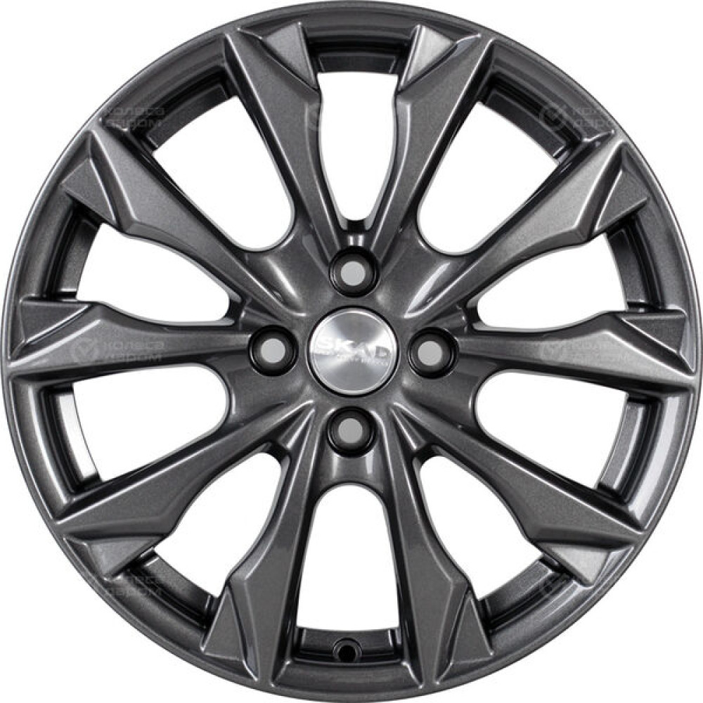 Колесный диск СКАД Нагоя 6xR16 4x100 ET41 DIA60.1 темно-серый цвет с перламутровыми оттенками