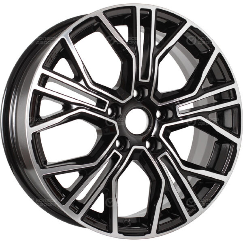 Колесный диск СКАД Тибет 6.5xR17 5x114.3 ET49 DIA67.1 черный глянцевый с полированной лицевой поверхностью