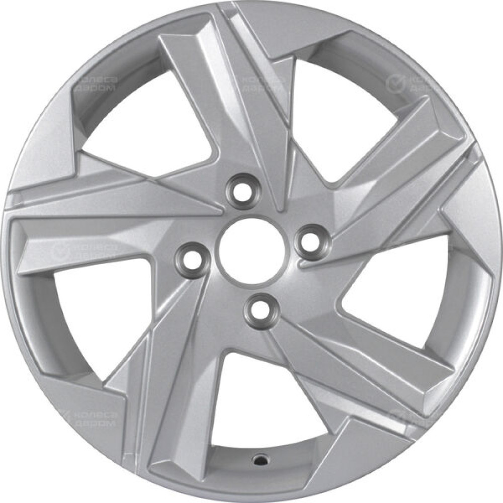 Колесный диск KDW KD1520 6xR15 4x100 ET46 DIA60.1 глянцевый серебристый