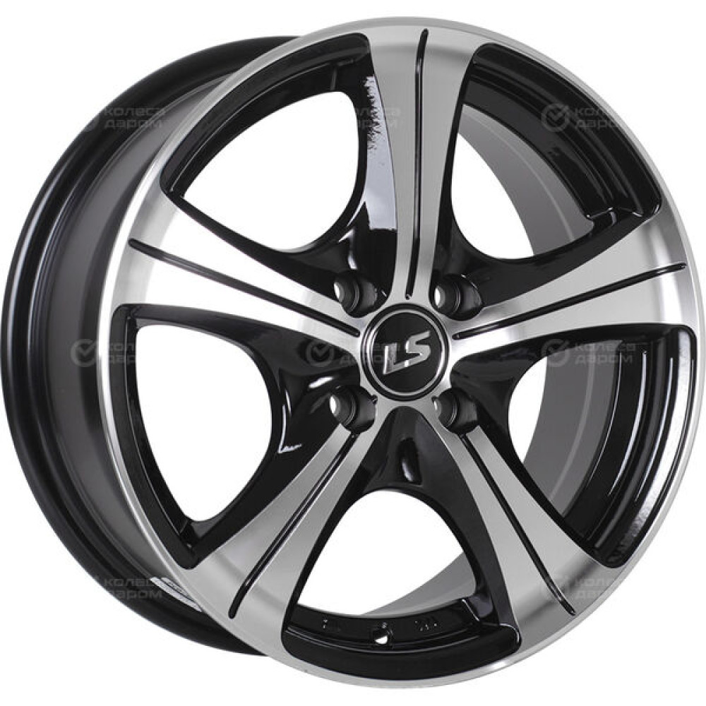 Колесный диск LS LS 202 6xR14 4x100 ET39 DIA73.1 черный полностью полированный