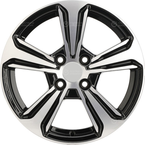 Колесный диск Carwel Диво 1502 6xR15 4x100 ET50 DIA60.1 черный глянцевый с полированной лицевой частью