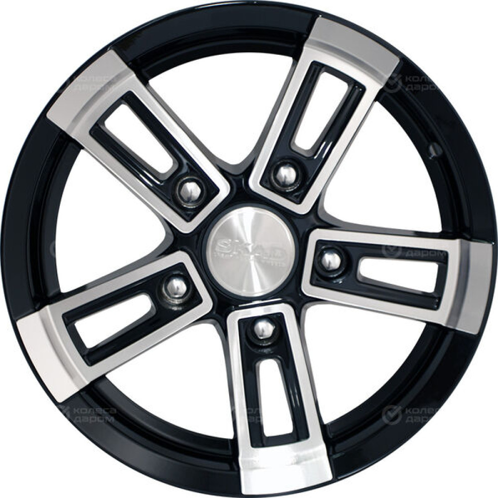 Колесный диск СКАД ТОР 6.5xR15 5x139.7 ET40 DIA98.5 черный матовый с полированным элементом