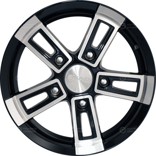 Колесный диск СКАД ТОР 6.5xR15 5x139.7 ET40 DIA98.5 черный матовый с полированным элементом