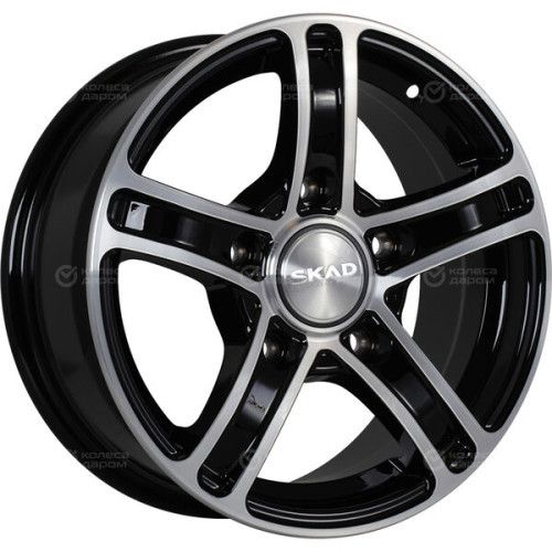 Колесный диск СКАД Трофи 6.5xR15 5x139.7 ET40 DIA98.5 черный глянцевый с полированной лицевой поверхностью