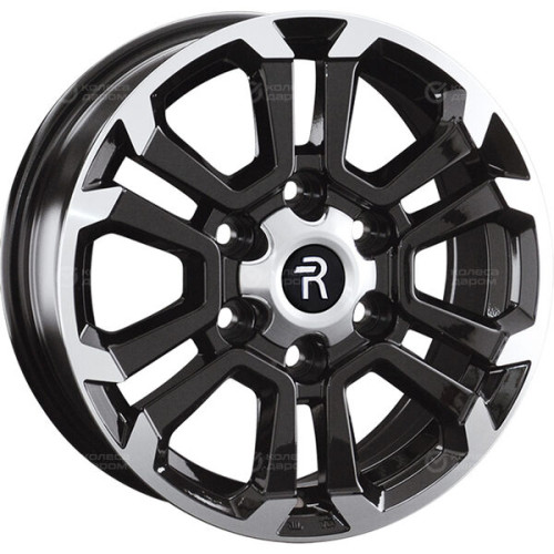 Колесный диск Replay MI168 7xR16 6x139.7 ET38 DIA67.1 черный глянцевый с полированной лицевой частью