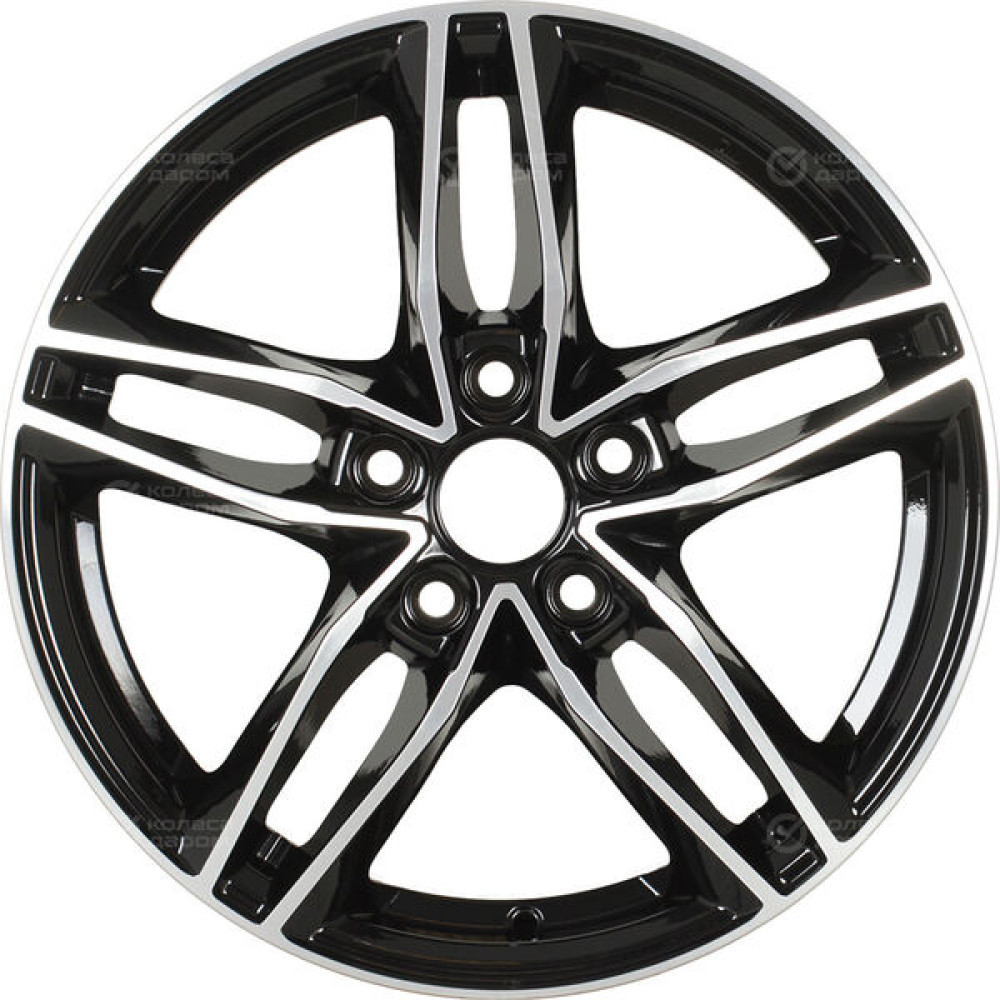 Колесный диск iFree Moskva 6.5xR16 5x114.3 ET50 DIA66.1 чёрный глянцевый с полированной лицевой частью