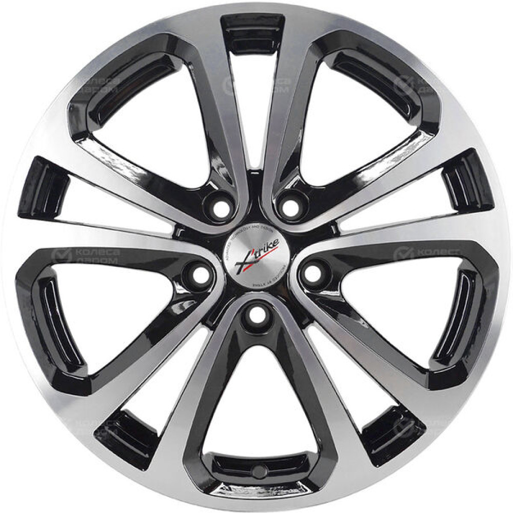 Колесный диск X-trike X113 7xR17 5x112 ET35 DIA66.6 черный глянцевый с полированной лицевой поверхностью