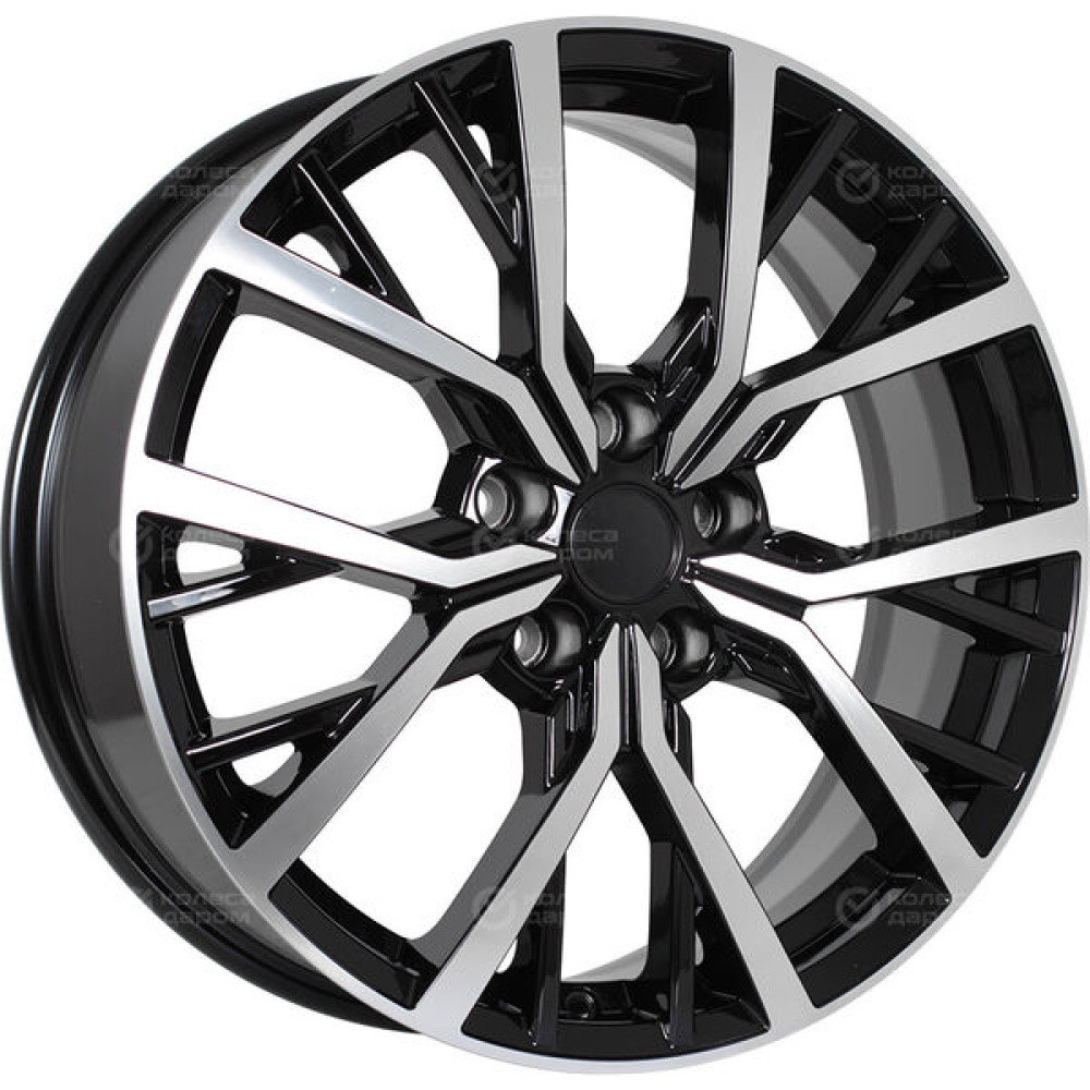 Колесный диск Carwel Тур 1806 7xR18 5x108 ET36 DIA65.1 черный глянцевый с полированной лицевой частью