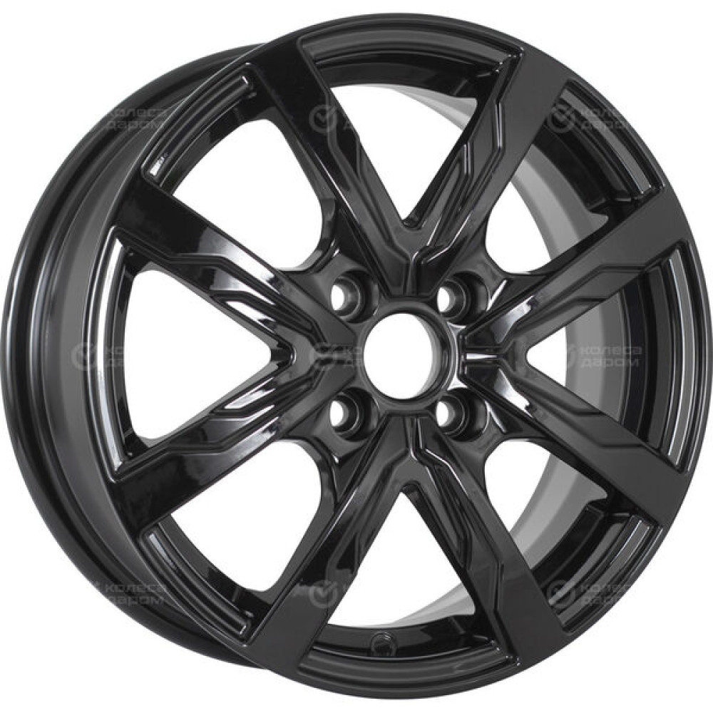 Колесный диск WUP Up122 6xR15 4x100 ET40 DIA60.1 черный глянцевый