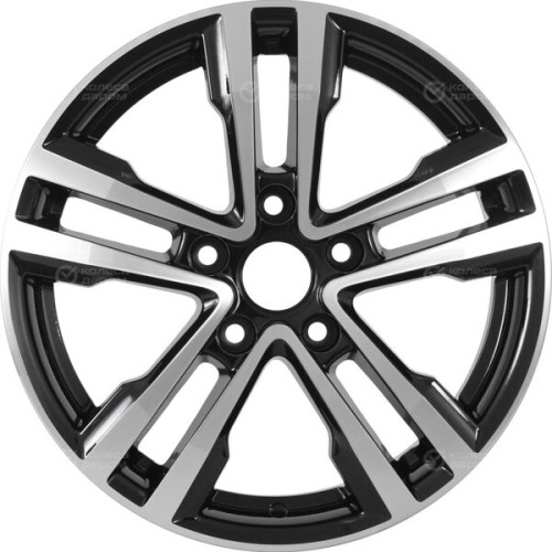 Колесный диск Carwel Аллаки 197 6.5xR16 5x108 ET40 DIA67.1 чёрный глянцевый с полированной лицевой поверхностью