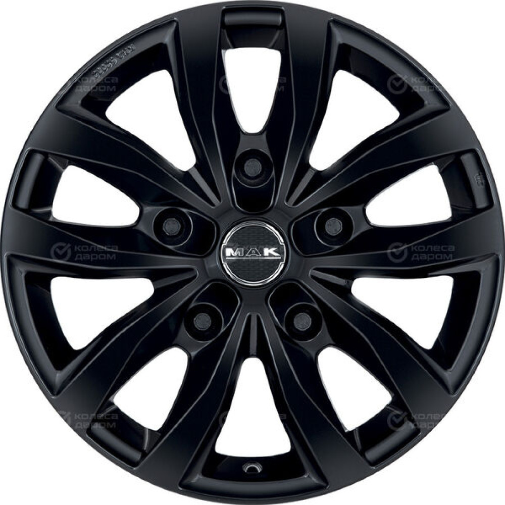 Колесный диск MAK Load 5 3 6.5xR15 5x160 ET58 DIA65.1 чёрный глянцевый