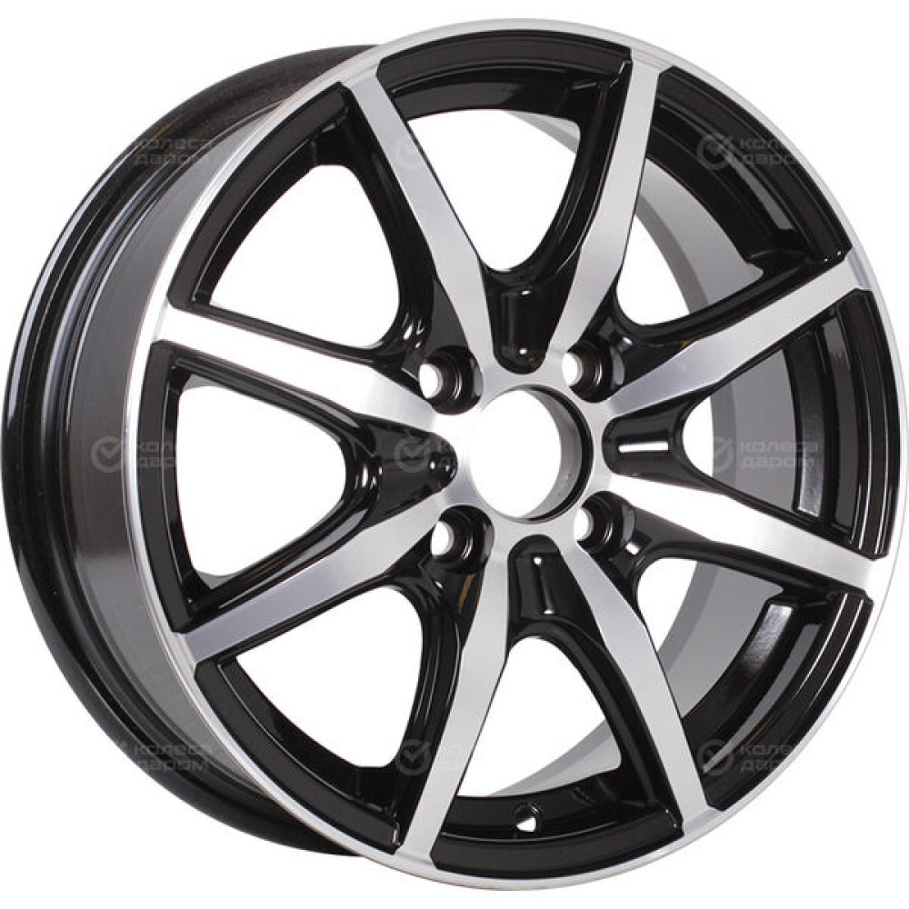 Колесный диск VENTI 1415 5.5xR14 4x100 ET43 DIA60.1 глянцевый черный с полированной лицевой частью