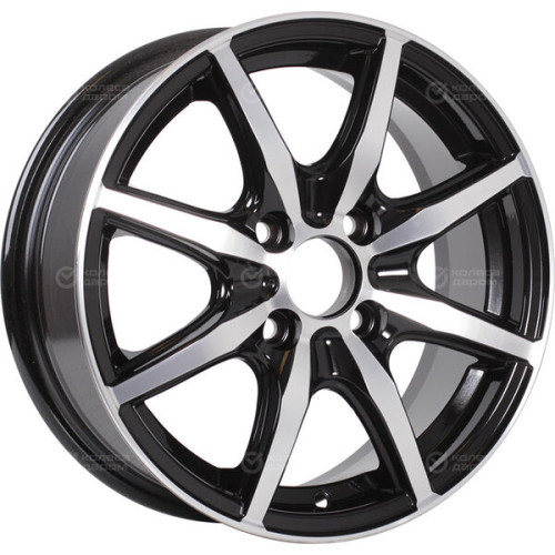 Колесный диск VENTI 1415 5.5xR14 4x100 ET43 DIA60.1 глянцевый черный с полированной лицевой частью