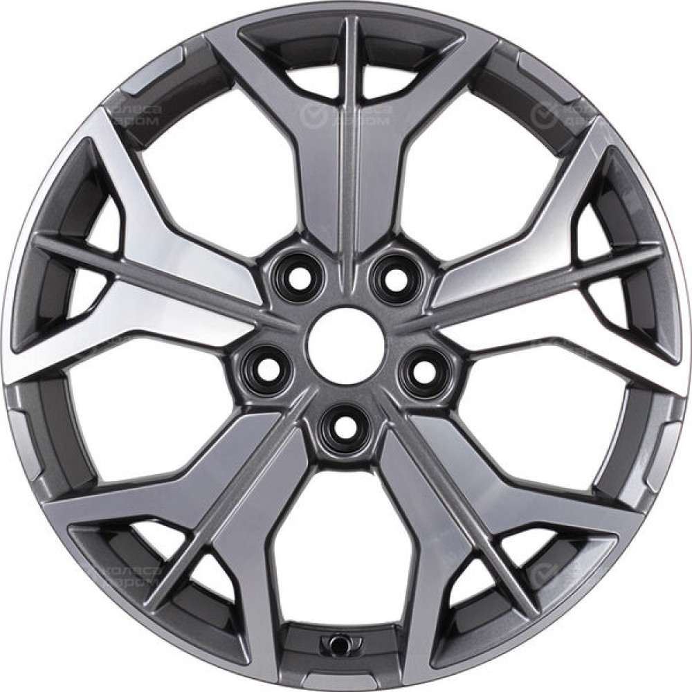 Колесный диск Carwel Бусани 1715 7xR17 5x114.3 ET45 DIA67.1 серый с полированной лицевой частью